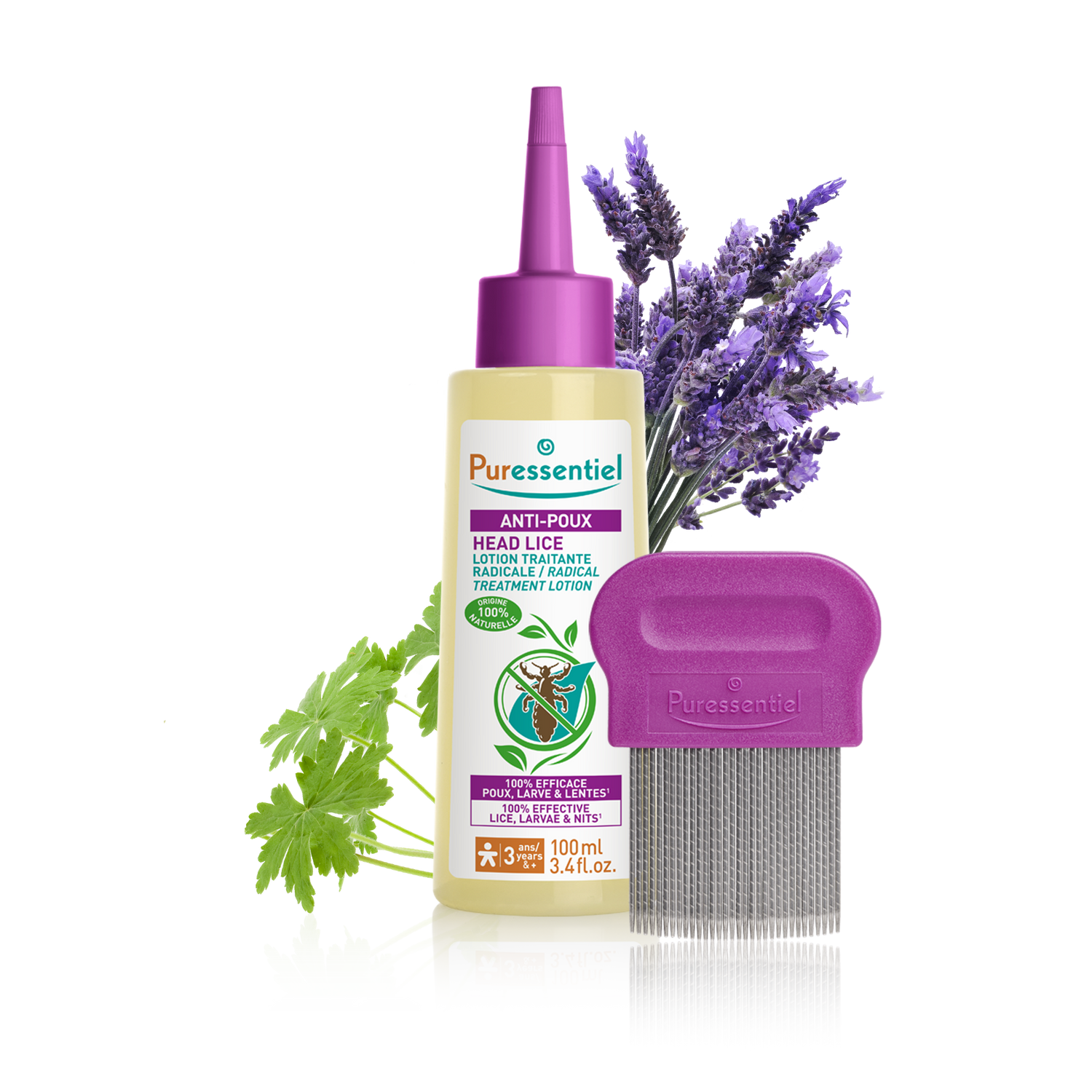 Lotion Traitante Radicale Anti-Poux avec peigne