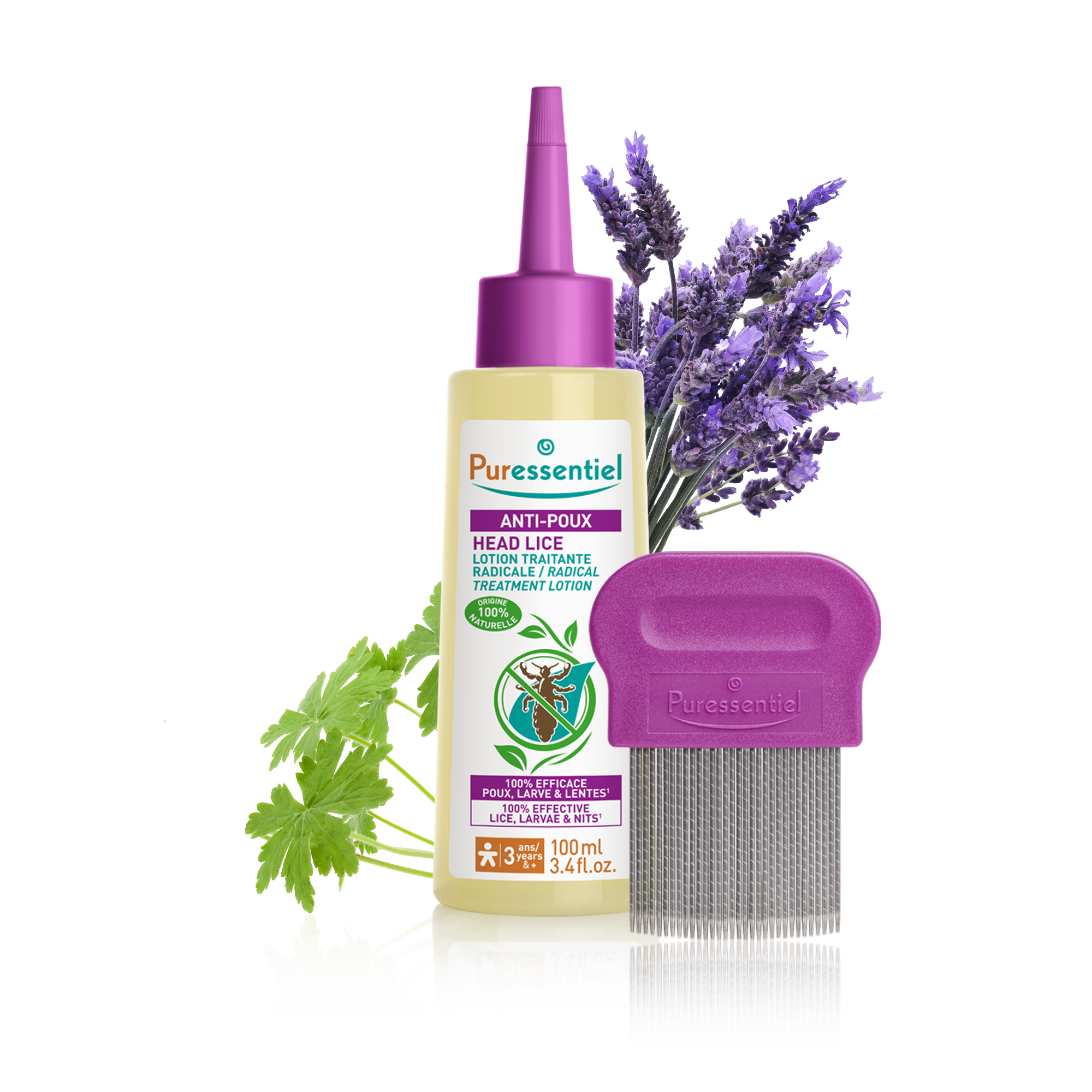 Lotion Traitante Radicale Anti-Poux avec peigne