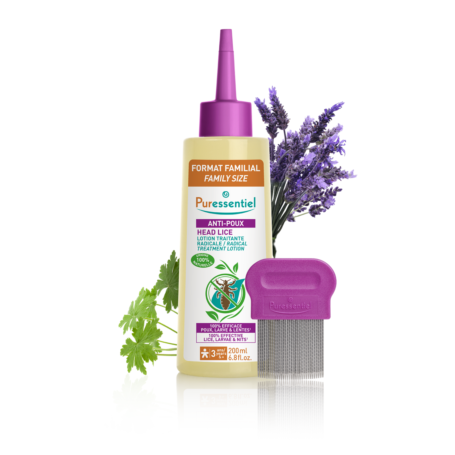 Lotion Traitante Radicale Anti-Poux avec peigne