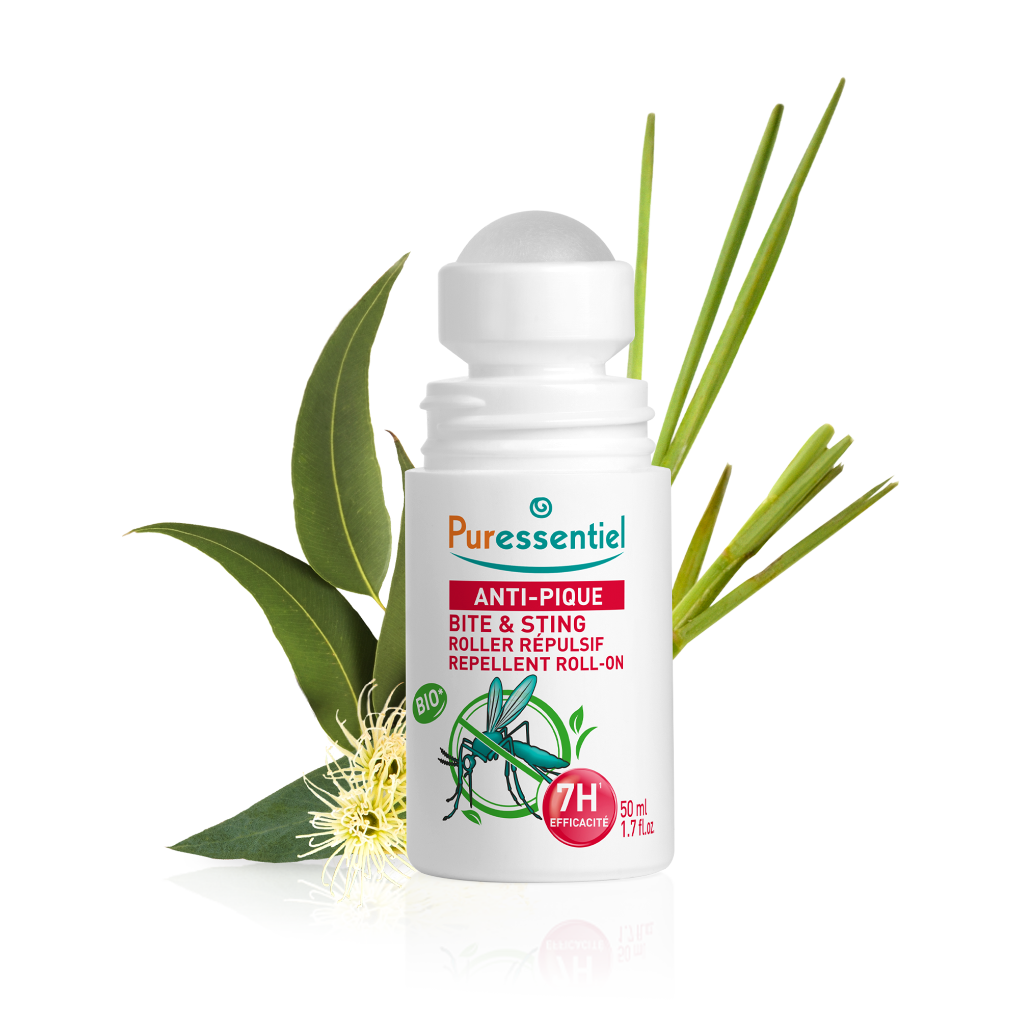 Roller Anti-piqûres Puressentiel - 11 Huiles Essentielles BIO, Apaisant, Naturel, Format Nomade 2x5ml, à Partir De 3 Ans